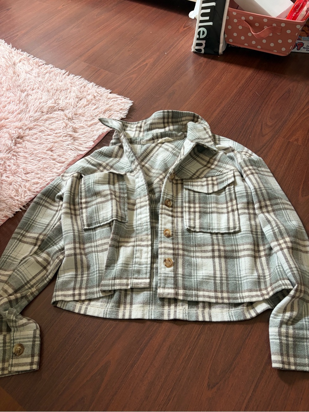PacSun Plaid Cropped Jacket